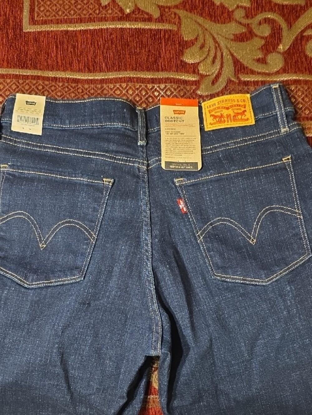 Levi's Dark Blue Wide Leg Jeans High Rise Flared Denim Pants‎ Modern Streetwear - Picture 6 of 6